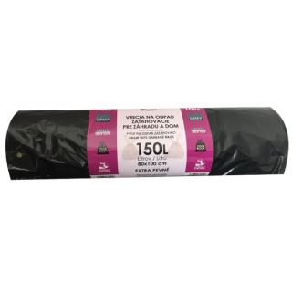 Vrecia do koša 150L, zaťahovacie, LDPE