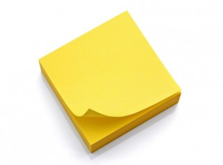 Poznámkový blok samolepiaci 75x75mm neónovo-žltý
