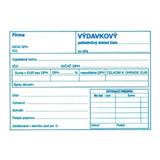 Výdavkový pokl. doklad A6 s DPH