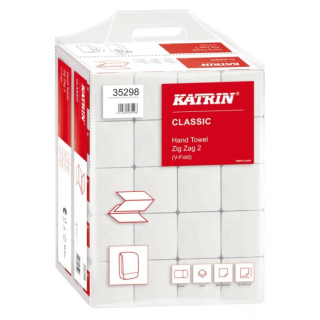 Papier. utierky skladané ZZ 2 Katrin Handy pack, biele, 2 vrstv.